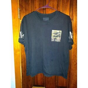 GOOD KARMA Mens Black Graphic T Shirt Los Angeles Print Short Sleeve Size L